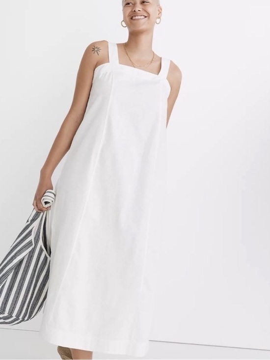 Madewell Dresses & Skirts - Madewell Linen Blend Princess Seamed Midi Dress
